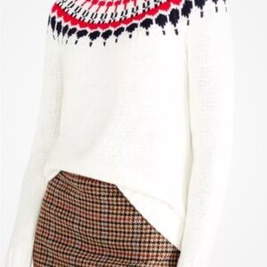 J Crew Fair Isle Cotton Sweater Womens NWOT